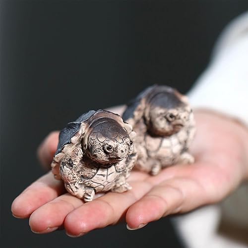 Miniatura 3 de oldqyou Tea Pet - Figura decorativa de cocodrilo creativa, hecha a mano, cerámica, cocodrilo gordito, mini estatua linda, sala de estar, escritorio,