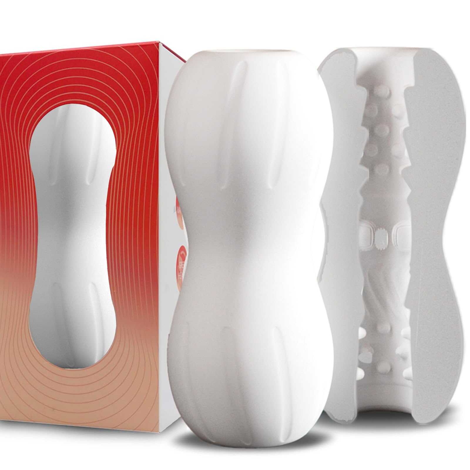 Masturbatore Uomo - Masturbatori Maschili Ultra Elastico Toy con 3D Vagina Finta, Pompino Giocattoli Sessuali, Manuale Objet per Uomini, Masturbatore per Pene Sexytoys Uomo Pocket Pussy