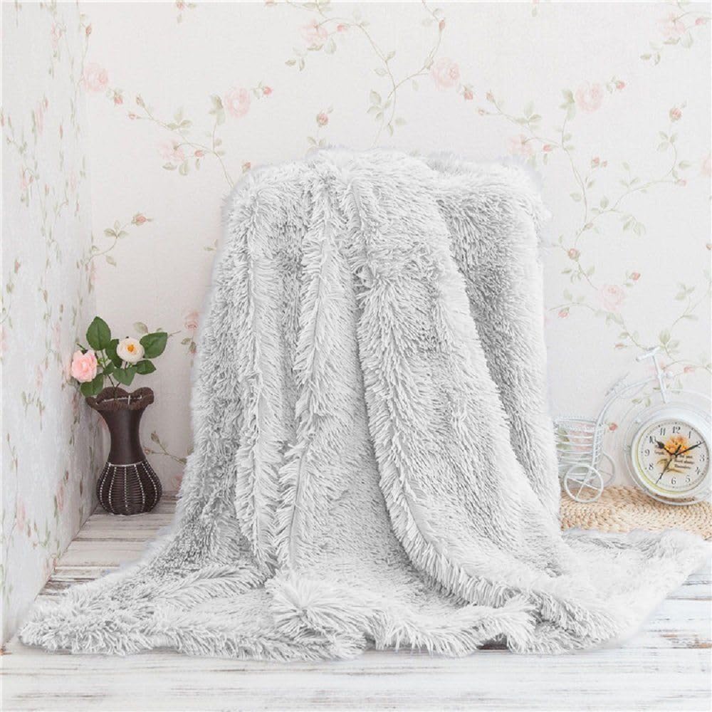 Catchyx Cart Shaggy Faux Fur Fabric, Super Soft, 6 X 5 Feet (White)-image-8
