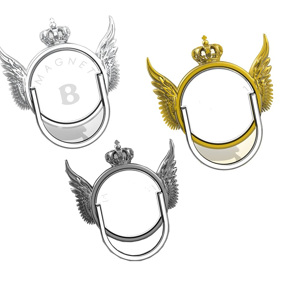 Bzybel 3pcs Angel Feathers Pattern Cell Phone Ring Holder Electronics Ring Holder Stand Finger Ring Kickstand Compatible Various Mobile Phones or Phone case Electronic Accessories