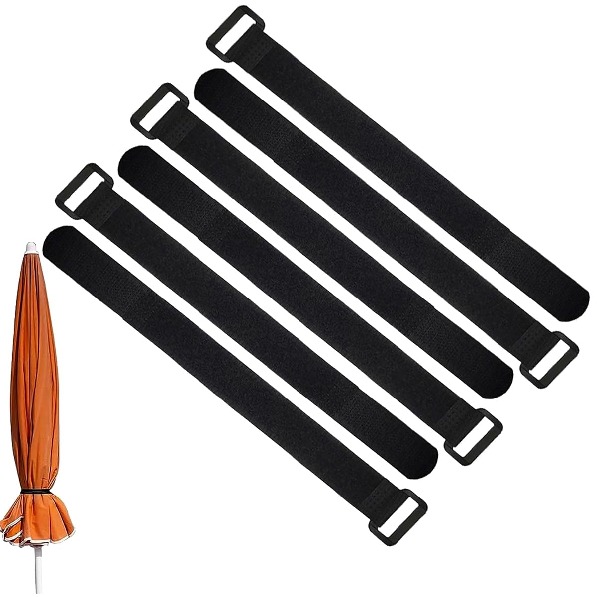 Senda Patio Umbrella Strap, 6pcs Adjustable Nylon Parasol Tie Straps for Patio Umbrella