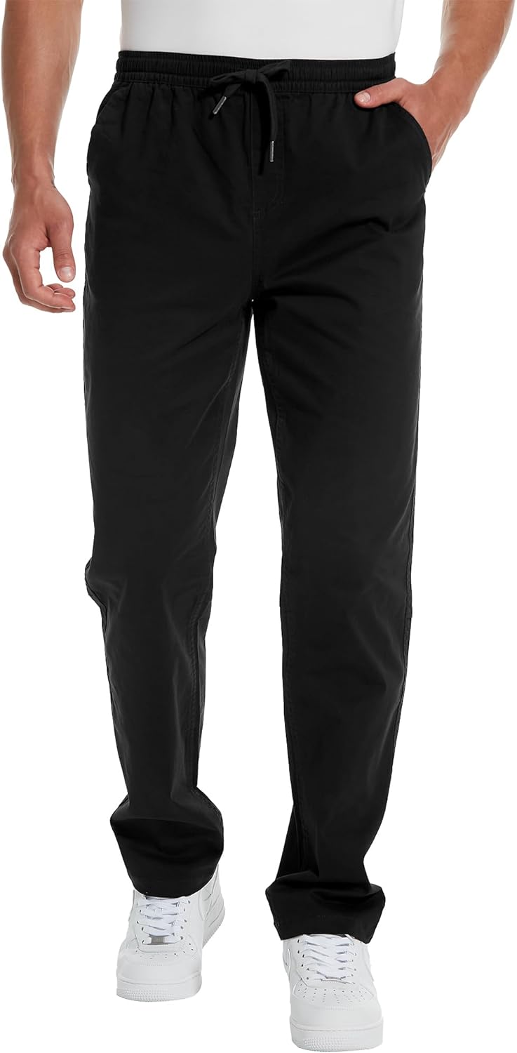 Men's 34"/36" Inseam Cotton Casual Jogger Pants