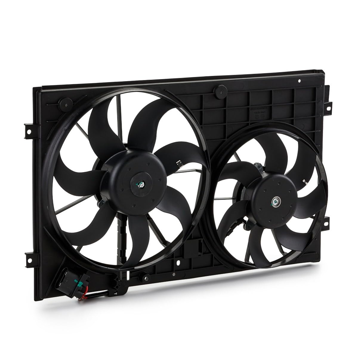 RIDEX 508R0027 Ventilador de motor con unidad de control con bastidor radiador (armazón) Compatible con VW Polo V Hatchback 6R1, 6C1