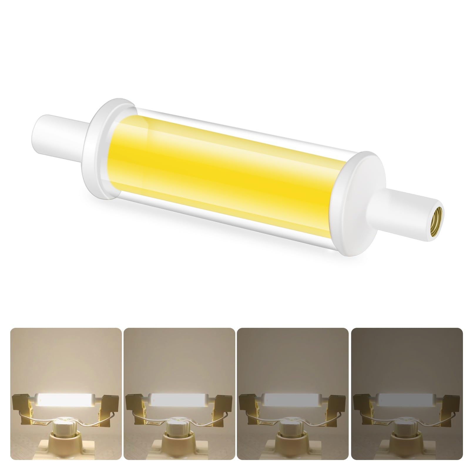 BVCL R7S LED 78mm Dimmable, 4.2W 220-240V Natural White 4000K 470LM R7S LED Bulbs, Equivalent for 50W J78 R7S Halogen Bulbs, No Flicker, 1PCS