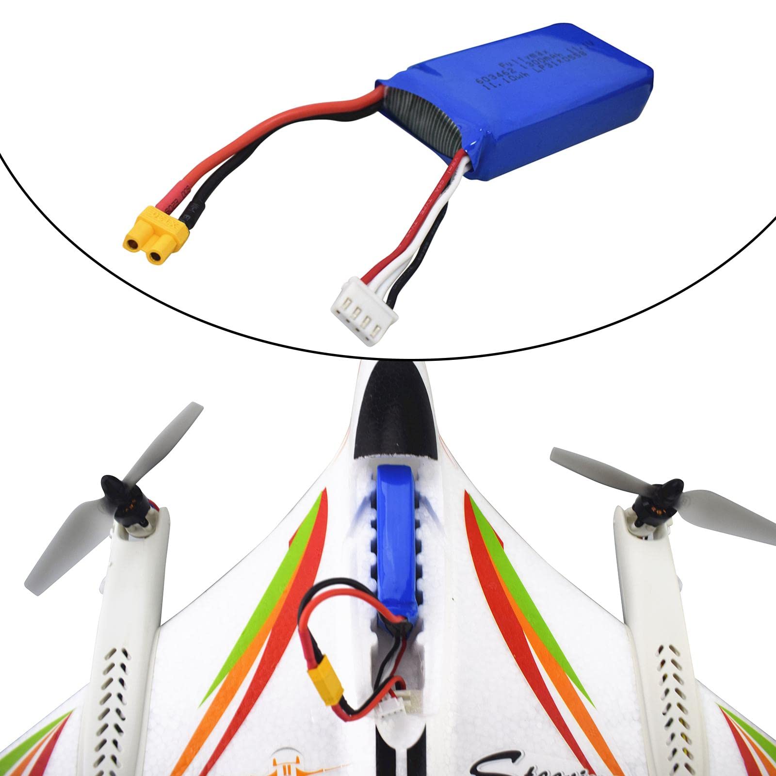 XK X450 RC Glider Części zamienne 11,1 V 1300 mAh polimerowa bateria litowa do rozszerzonego latającego pilota samolotu hobbystów