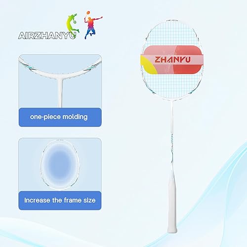 Miniatura 2 de Raquetas de bádminton, juego de raquetas de bádminton, ofensivas y defensivas, raqueta de entrenamiento profesional ultraligera de carbono compuesto