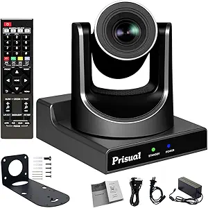 PTZ Camera Gen 5, 30X Optical Zoom Auto AI Tracking, HDMI 3G-SDI USB IP Streaming, 0.5 Lux for Church Live Streaming, YouTube Facebook, Events (30-Min Free Test Official NDI) TEM-30S PRO asin的图片