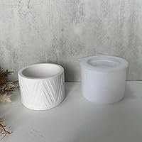 Vista 15 de Moldes de macetas de flores de concreto de silicona, moldes de plantador de cemento y arcilla de silicona, moldes redondos de cuenco de resina