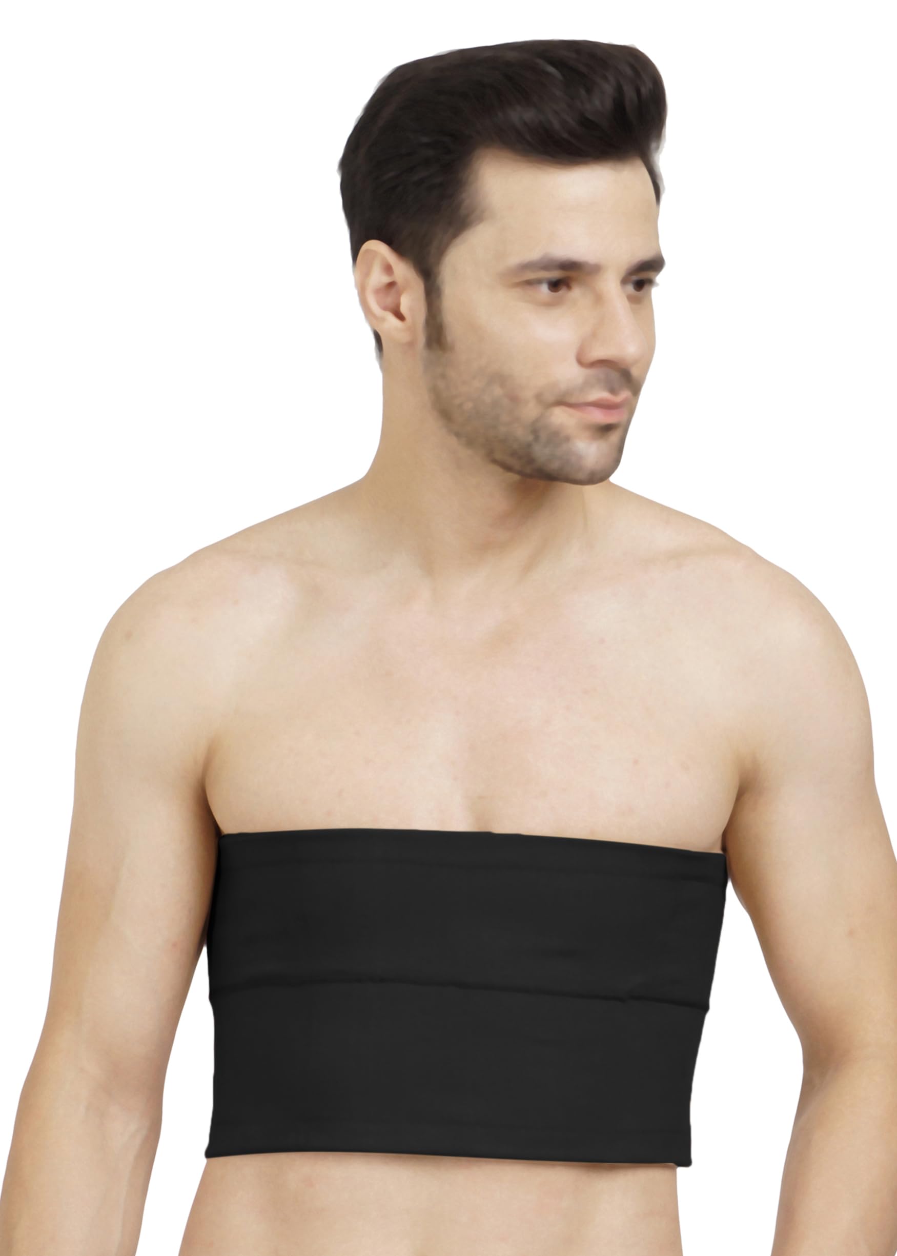 Rib Support Belt | HIGH COMPRESSION | Rib Injury, Cracked, Fractured or Dislocated Ribs, Protection and Compression for recovery | COTTON FABRIC (Black, XL)-image-24