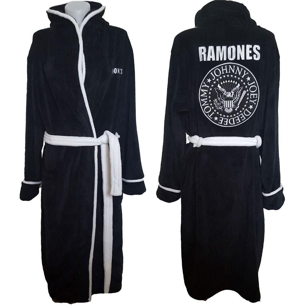 Ramones Bathrobe Presidential Seal Official Black super soft fleece Unisex S