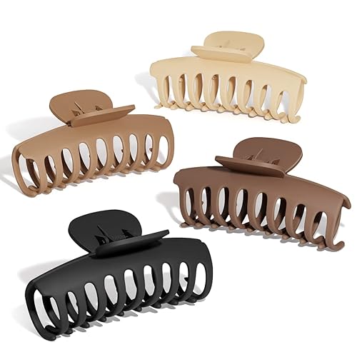 Cariposa Beauty - Pinzas de garra grandes para cabello grueso y rizado pinzas de pelo antideslizantes para mujer pinzas de pelo para cabello fino