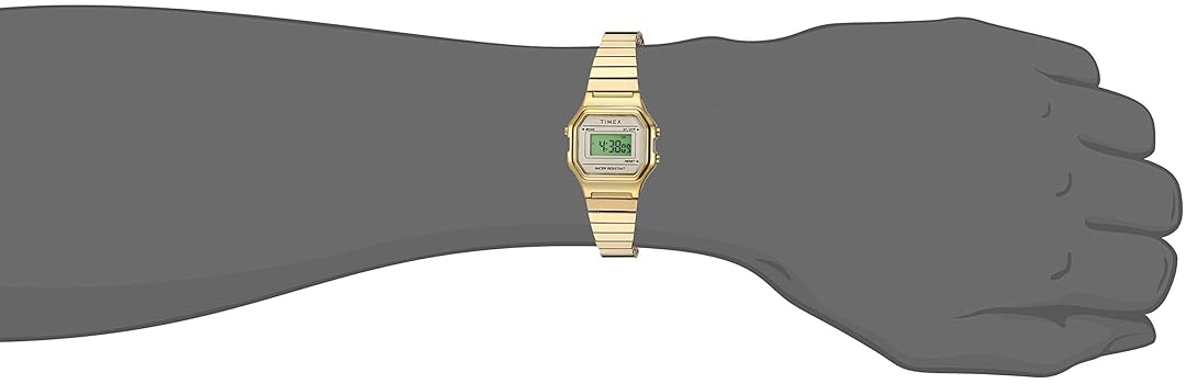 タイメックス Timex デジタル レディース腕時計 TW2T48000 Timex Women's Mini Digital Quartz Gold Stainless Steel