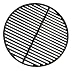 Aura Outdoor Products Cast Iron Dual Side Grid Cooking Grate 18" for Large Big Green Egg, Kamado Joe