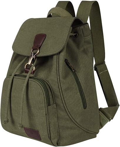 Mochilas de lona a la moda, bolso casual para compras al aire libre, mochila deportiva, senderismo, viajes, bolsa multiusos, Verde, Mochilas de