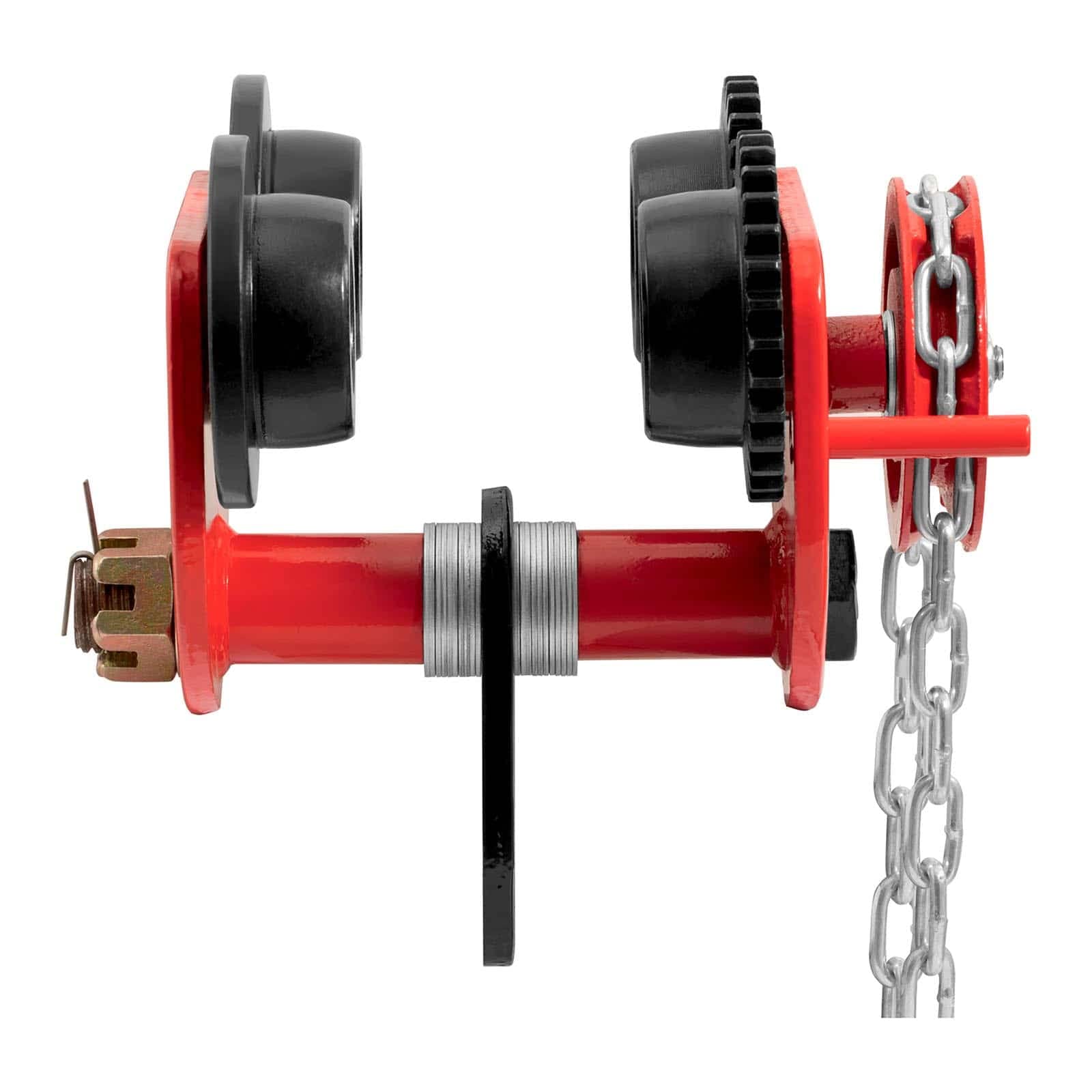 Steinberg Systems Carro para Polipasto Carrito SBS-RT-2000C (Capacidad de carga: 2.000 kg, Rango de ajuste: 90-135 mm, Acero al carbono)