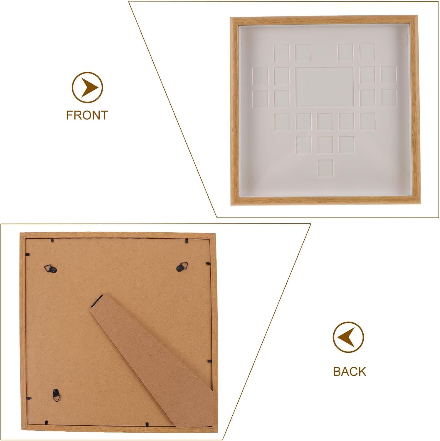 Heart Shaped 22 Slot Wooden Picture Frame for Kids DIY Craft