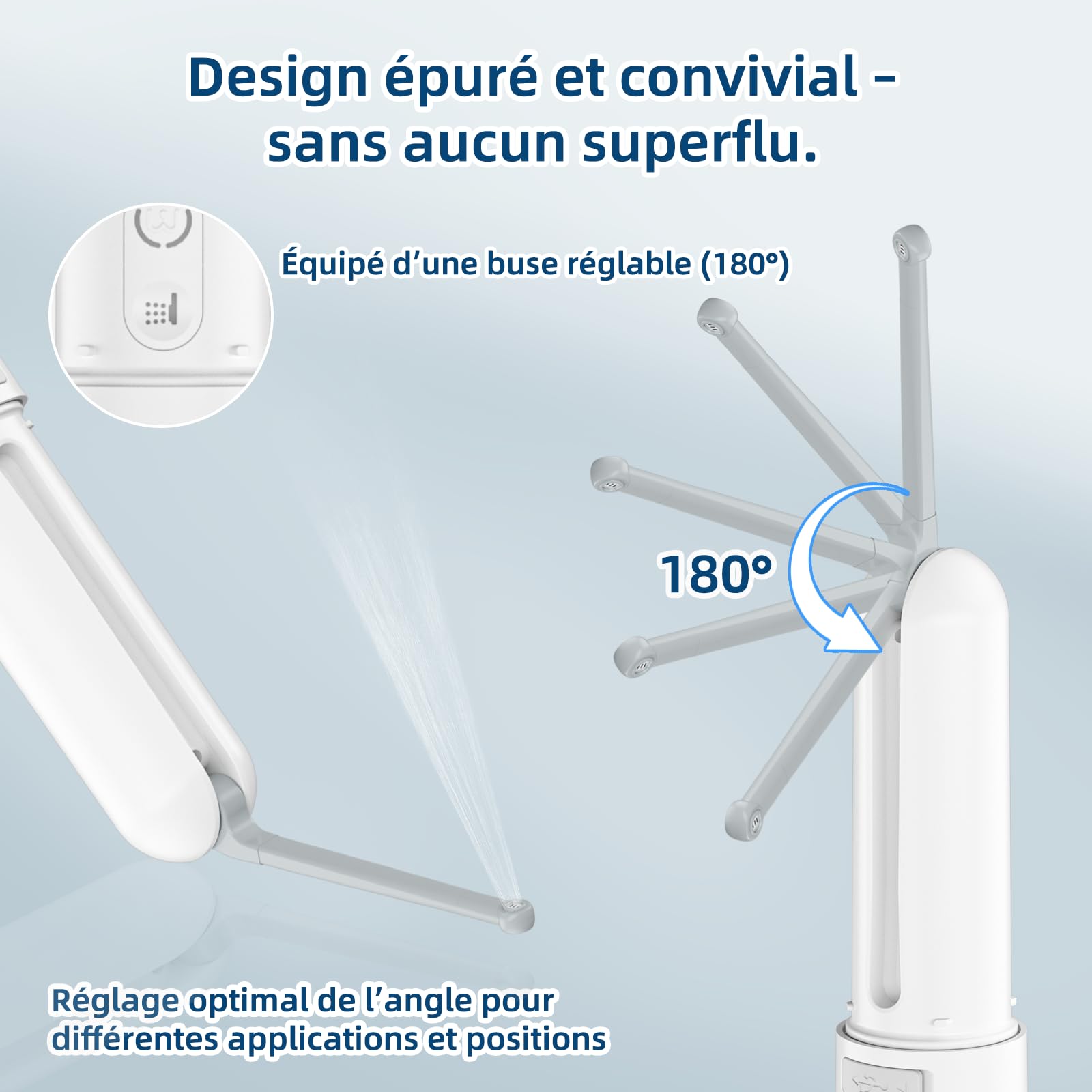 Bidet de voyage portable, 400 ml, étanche IPX7, douche 3 pressions, nettoyage extérieur, soins hémorroïdes, compagnon de camping (blanc)