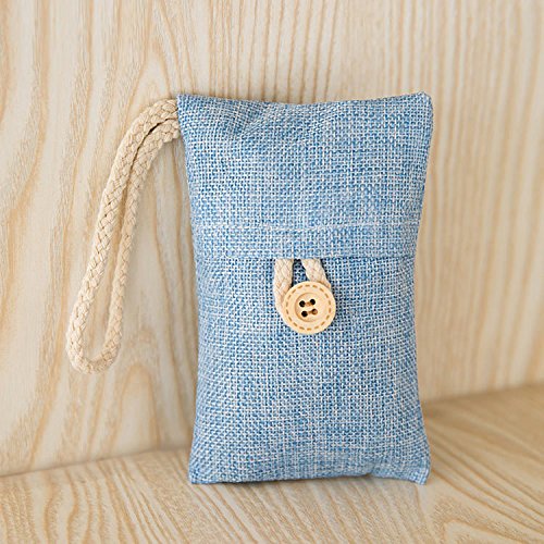 Xshelley 5 Pack* 100g natuurlijke luchtzuiverende bamboe houtskoolzak voor thuiskoelkast, diepvriezers, kasten, auto en… - Image 4