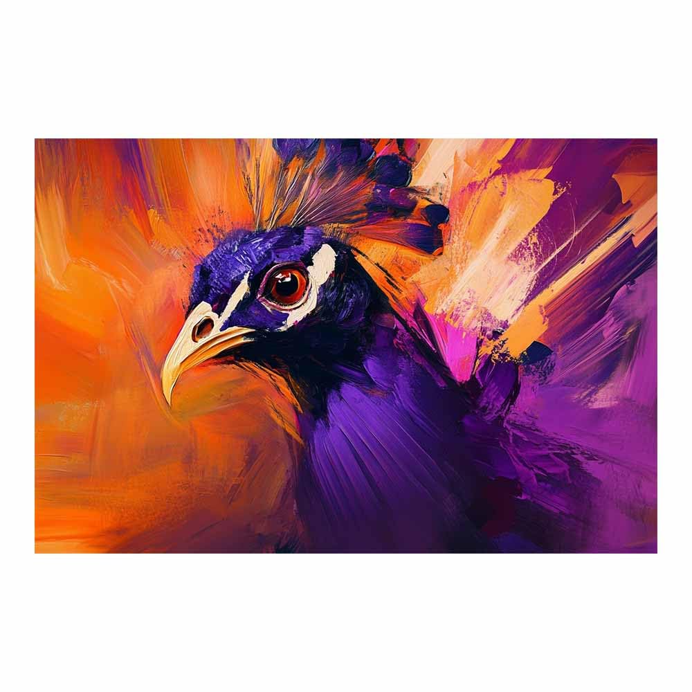 JOSUE Animals Wall Art Canvas Prints elegant Tree Abstract Pictures for Living Room Home Wall Decoration(Purple 38)-40x60cm Unframed