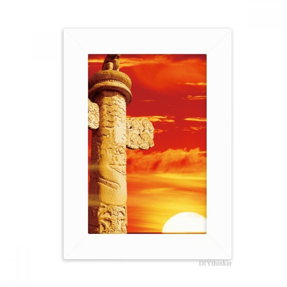 Cadre photo de bureau Chine soleil rouge pour illuminer votre espace de travail