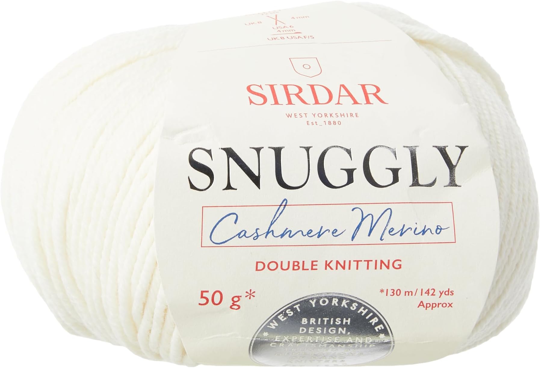Sirdar Snuggly Baby Cashmere Merino DK Double Knitting, Cream (451), 50g