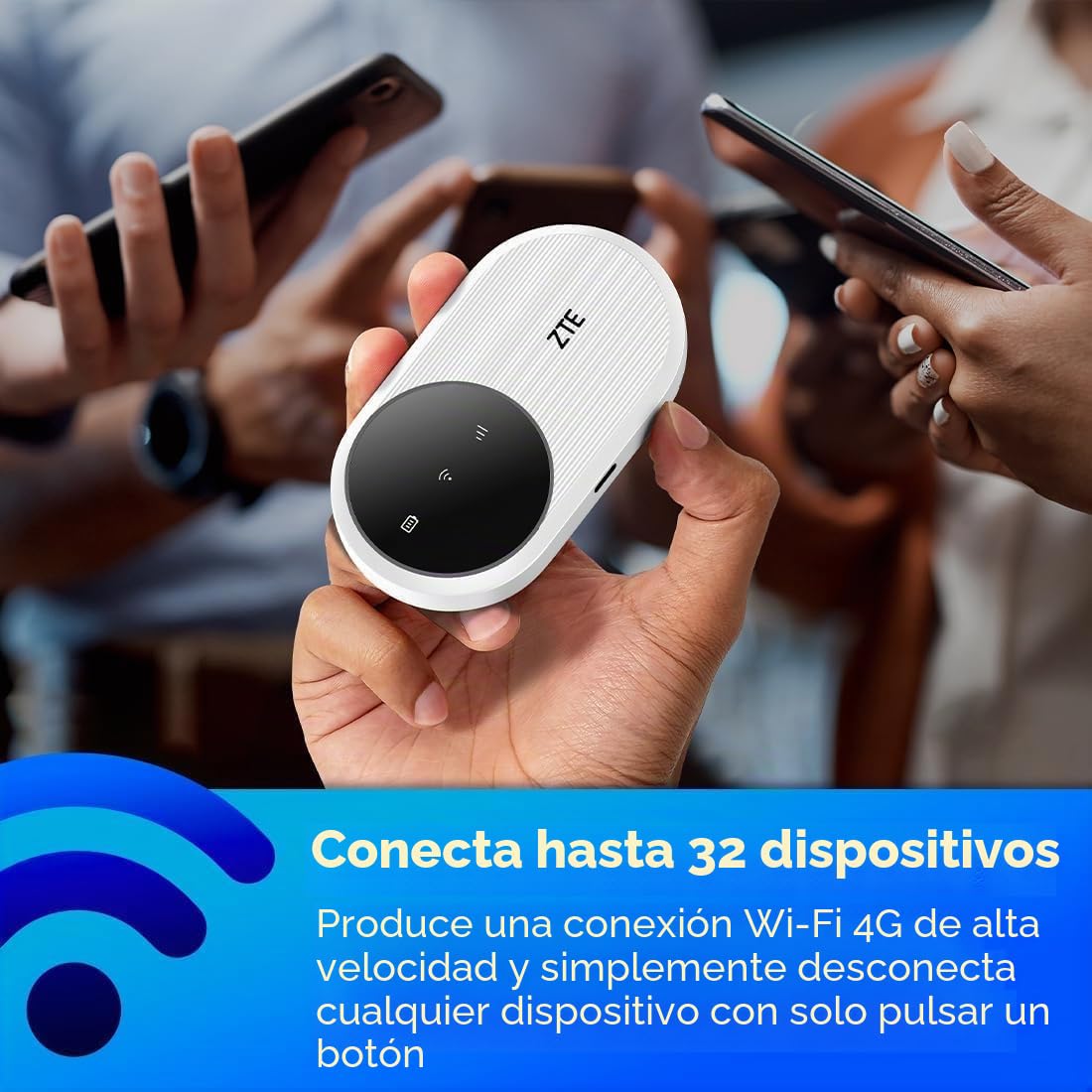 Módem WiFi portátil ZTE U10 N300Mbps 4G LTE Cat4, visualización en pantalla, con SIM, enrutador 4G asequible, batería recargable, fácil de usar, configuración sencilla