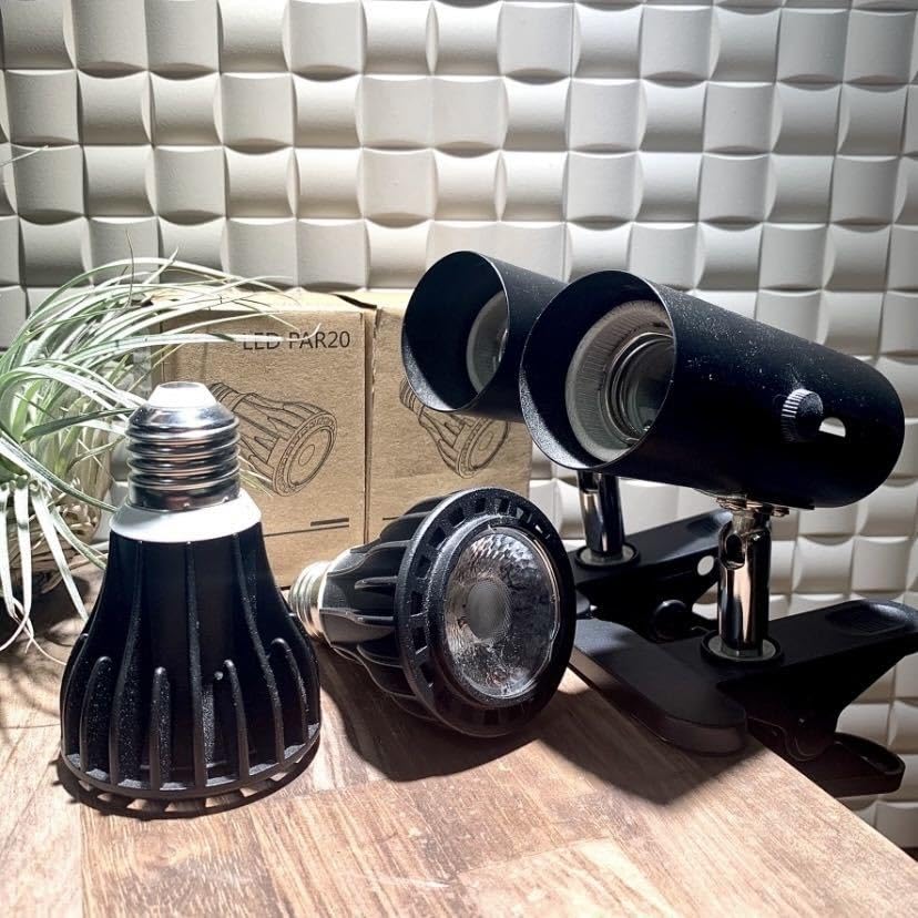 15W植物育成ライトGrowLight 6000K 2個 ライトクリップ2個