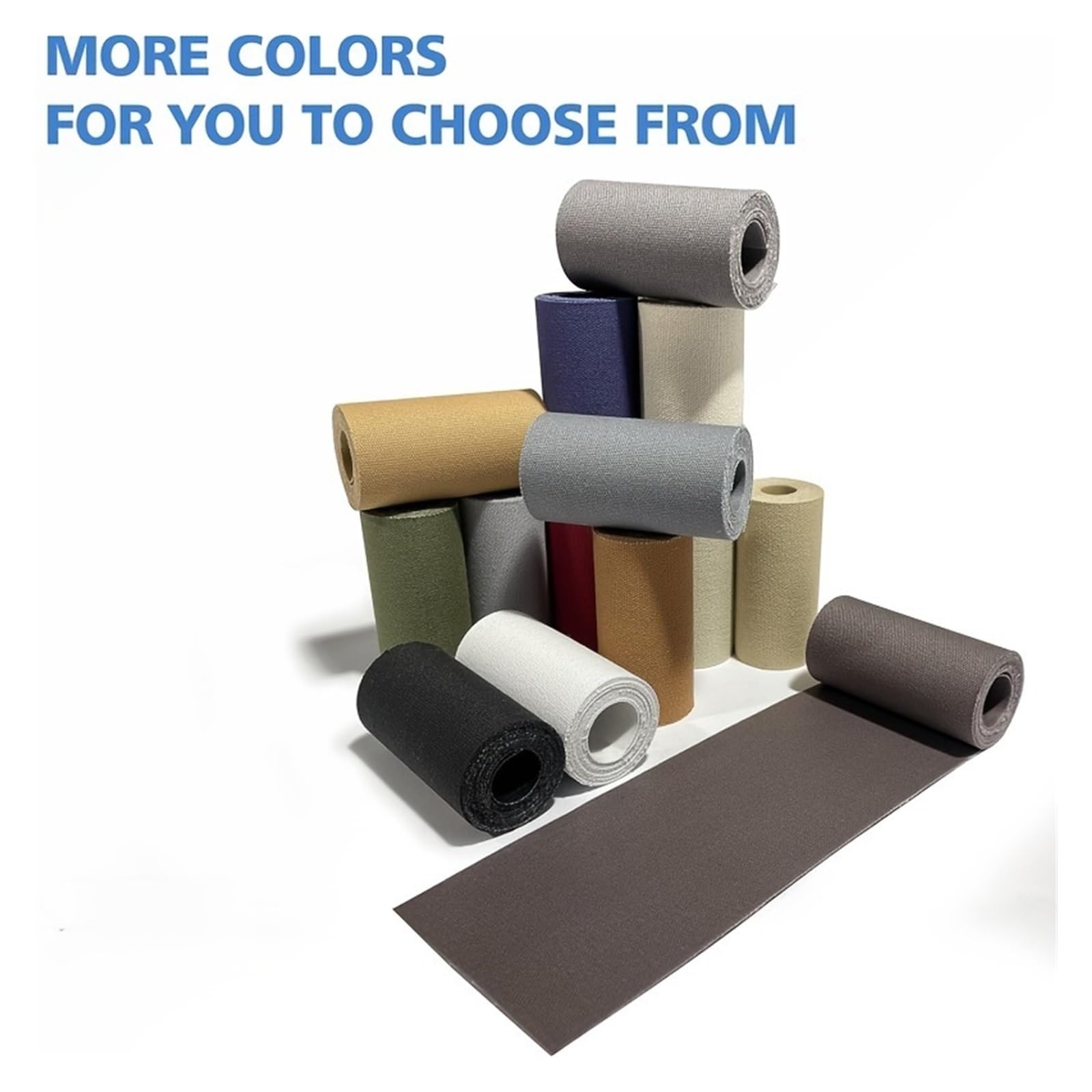 Parches autoadhesivos de tela de lino, Parche de reparación autoadhesivo lino, multicolor, 7,6x152cm, impermeable, muebles, tienda, sofá, tela(9 Khaki)