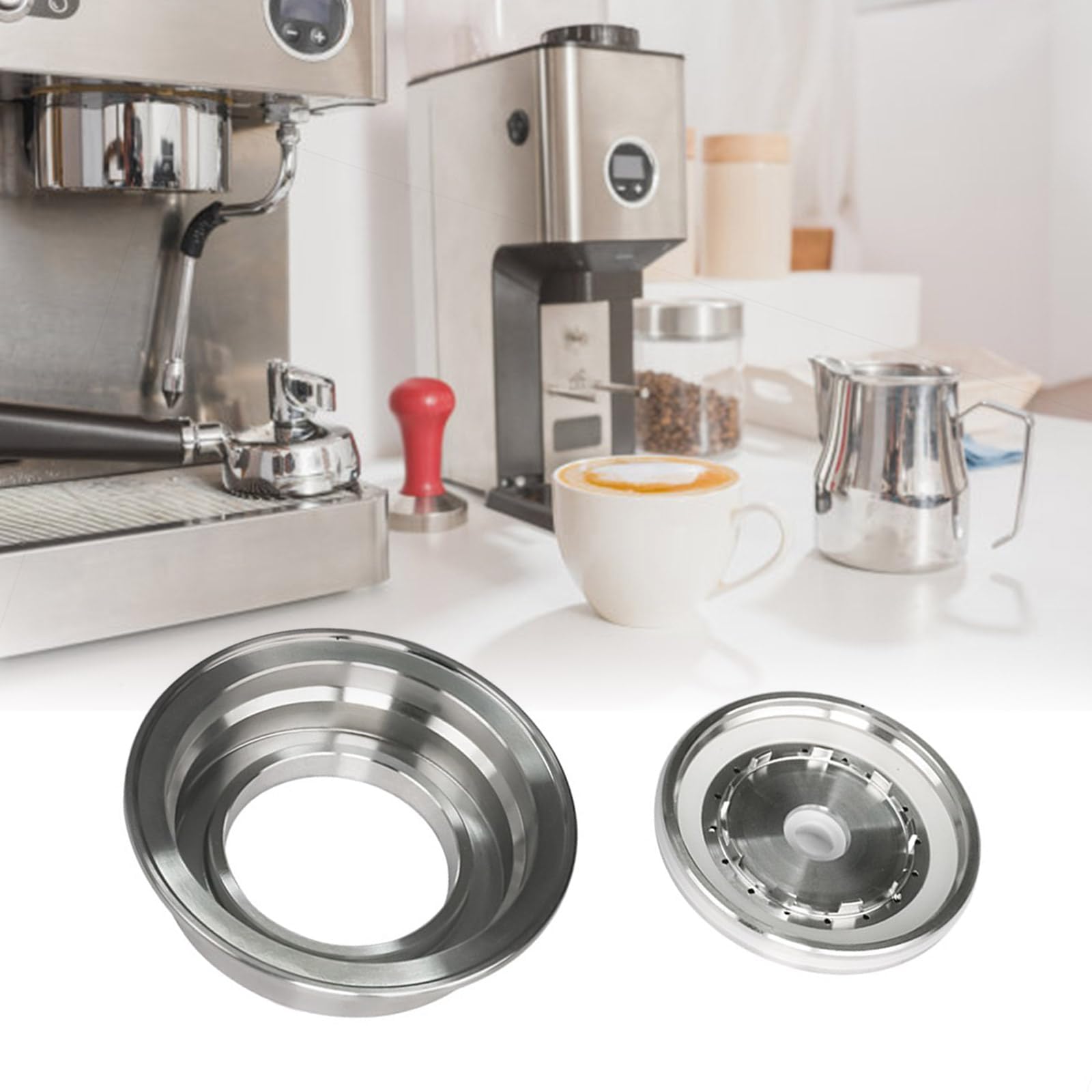 Adapter na kapsułkę kawy ze stali nierdzewnej – konwertuje kapsułki do kawy do ekspresu do espresso, akcesoria do idealnych naparów, przyjazne dla środowiska i wielokrotnego użytku