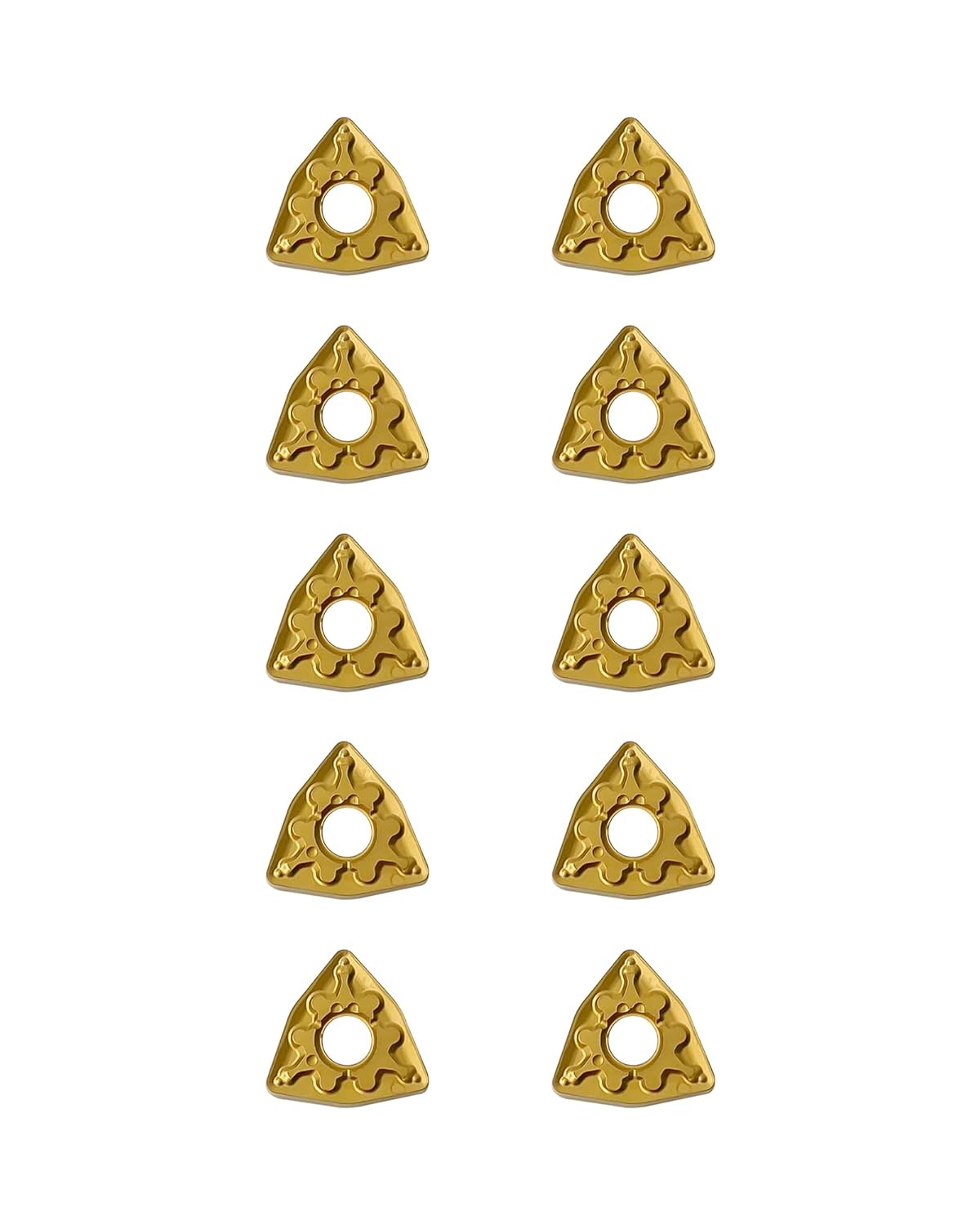 Carbide Turning Inserts WNMG432 WNMG080408, CVD Coated Turning Inserts Cutting Tools for Steel, Negative Chip-Breaker CNC Inserts for Lathe Turning Tool Holder, 10Pcs