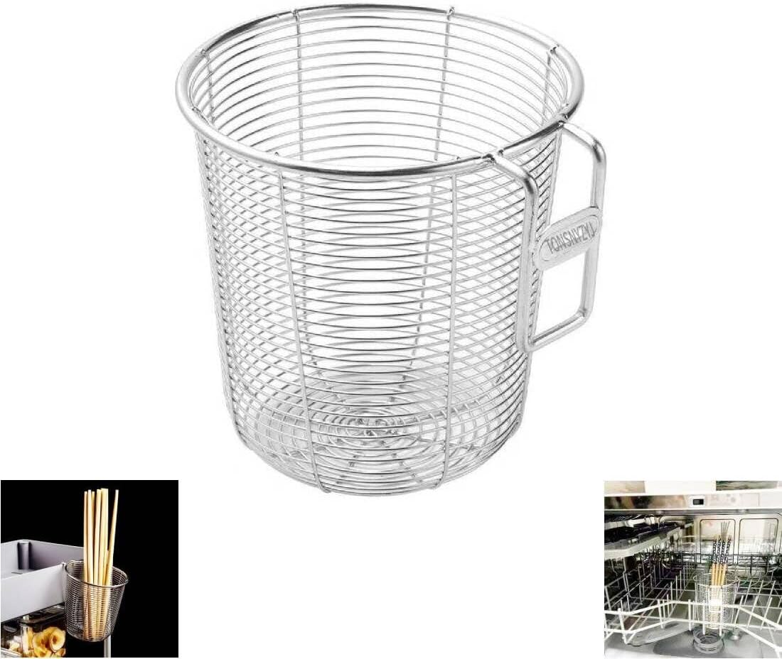 Diswasher Chopstick Holder 18/8 Stainless Steel Diswasher Silverware Basket, Cutlery Silverware holder, Chopsticks Basket for Washing, Drying, W3.9 x H4.9