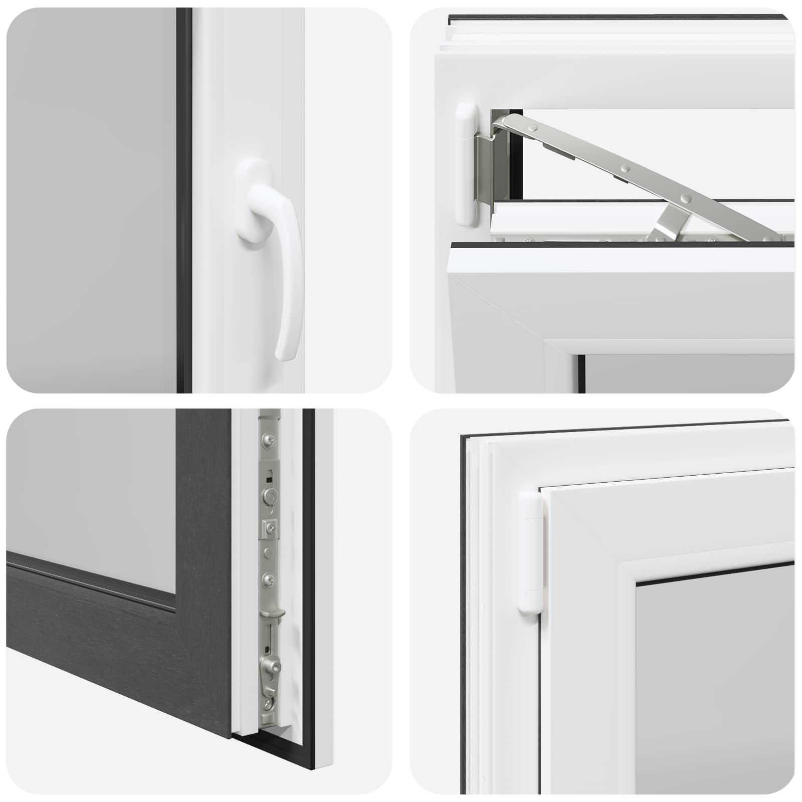 vidaXL Okno piwniczne typu tilt & turn RISOR 90 x 70 cm PVC i szkło