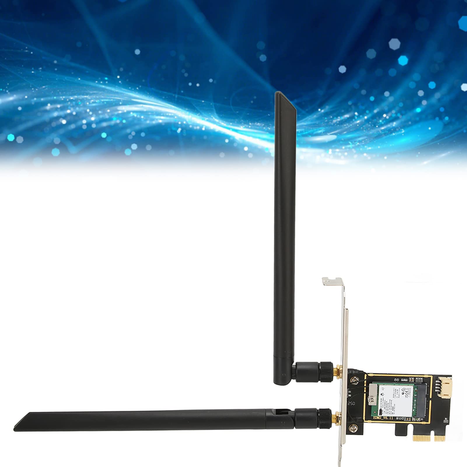 Bewinner Scheda di Rete WiFi AX210NGW, Bluetooth 5.2, 2.4GHz 5GHz 6GHz Schede di Rete Wireless per PC Desktop Adattatore WiFi PCIe