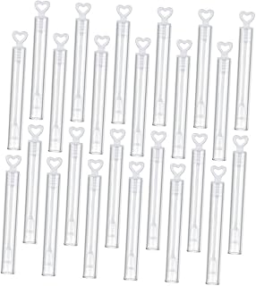Empty Bubble Tubes 24 Pcs Toys Empty Wedding Party Refillable Plastic Interesting Heart Bubble Wands Bubble Wands Toy Mini Bubble Wands for Children Outdoor