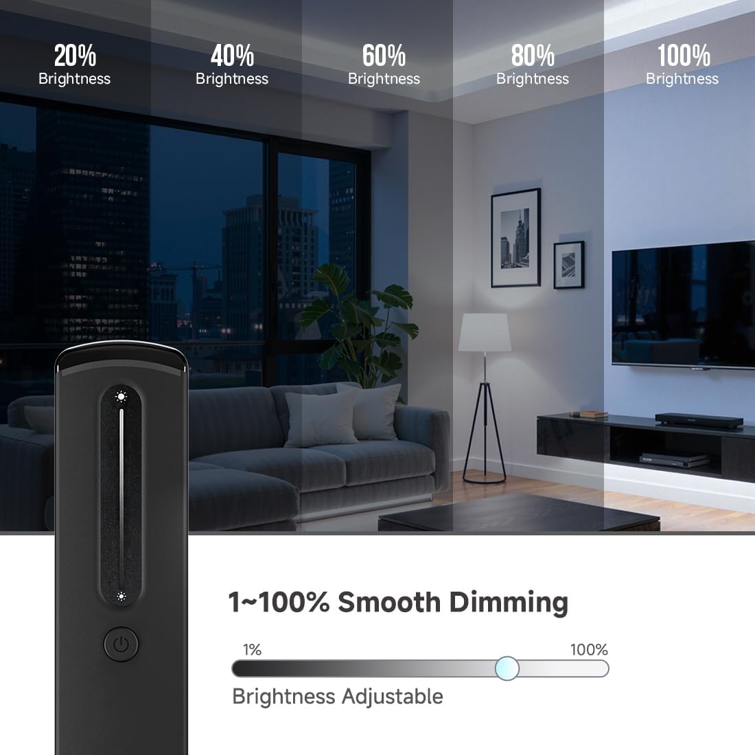 BTF-LIGHTING RF 2.4GHz Wireless Remote RC07RFB & C01W 2.4GHz Tuya WiFi Controller Kit Alexa Google Home APP Control Dimming for Single Color PWM 5050SMD FCOB (+V -V) 2PIN LED Strip DC12V DC24V