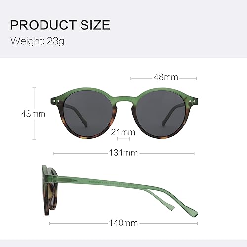 Miniatura 37 de ZENOTTIC Lentes de sol redondos polarizados, elegantes lentes de sol para hombres y mujeres, retro clásicos, selección de varios estilos