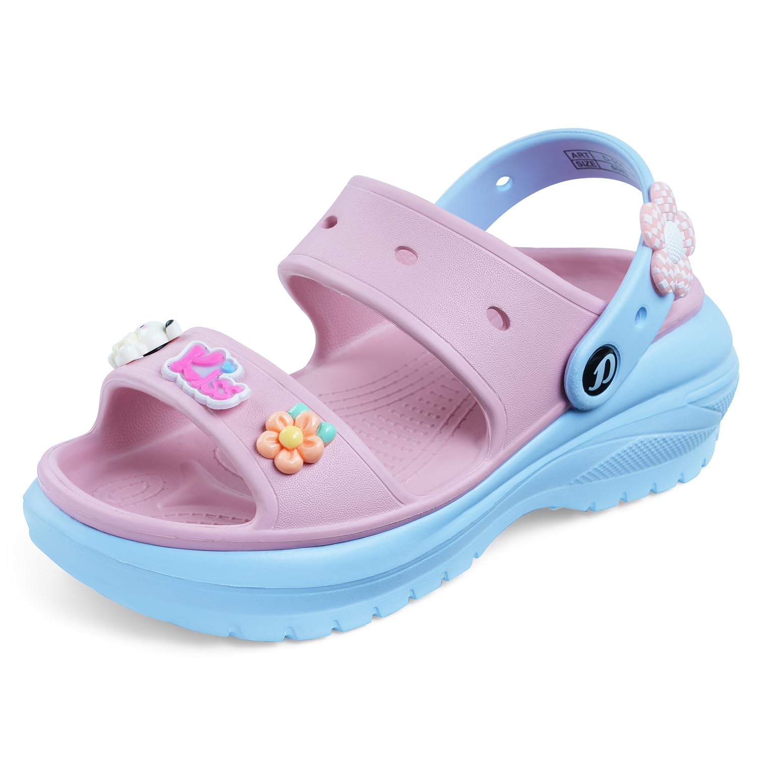 Women's Classic & Premium Casual Clogs/Sandals with Cute Charms for Adult | Comfortable & LightWeight| Stylish & Anti-Skid | Waterproof Everyday Cushion Slippers Girls/Ladies D-554