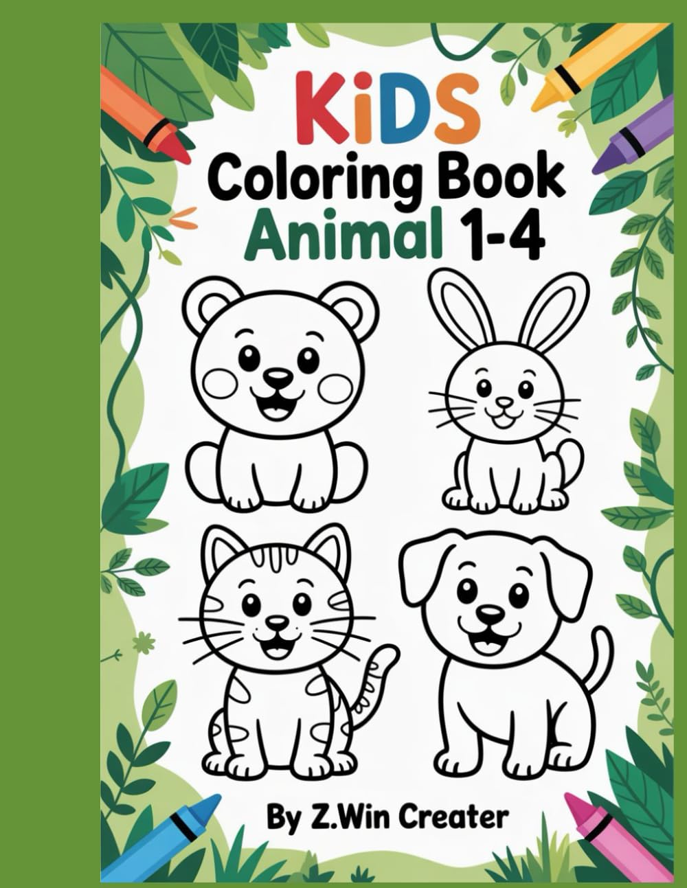 Amazing Animals Coloring Book for Kids 3-6: Fun Animal Pictures to Color for Children Ages 3-6