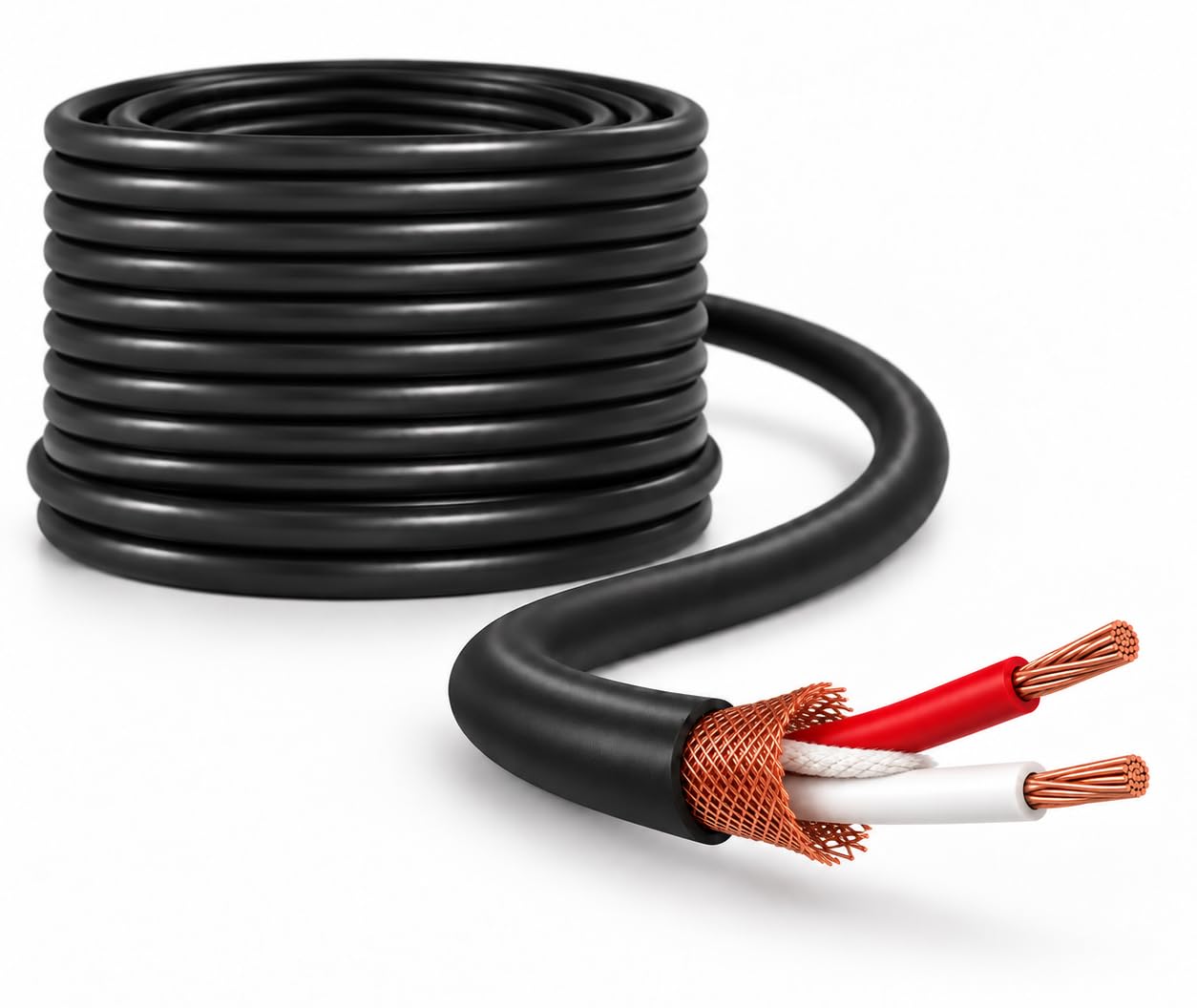 Pronomic Kabel mikrofonowy sprzedawany na metry, 50 m, czarny, symetryczny