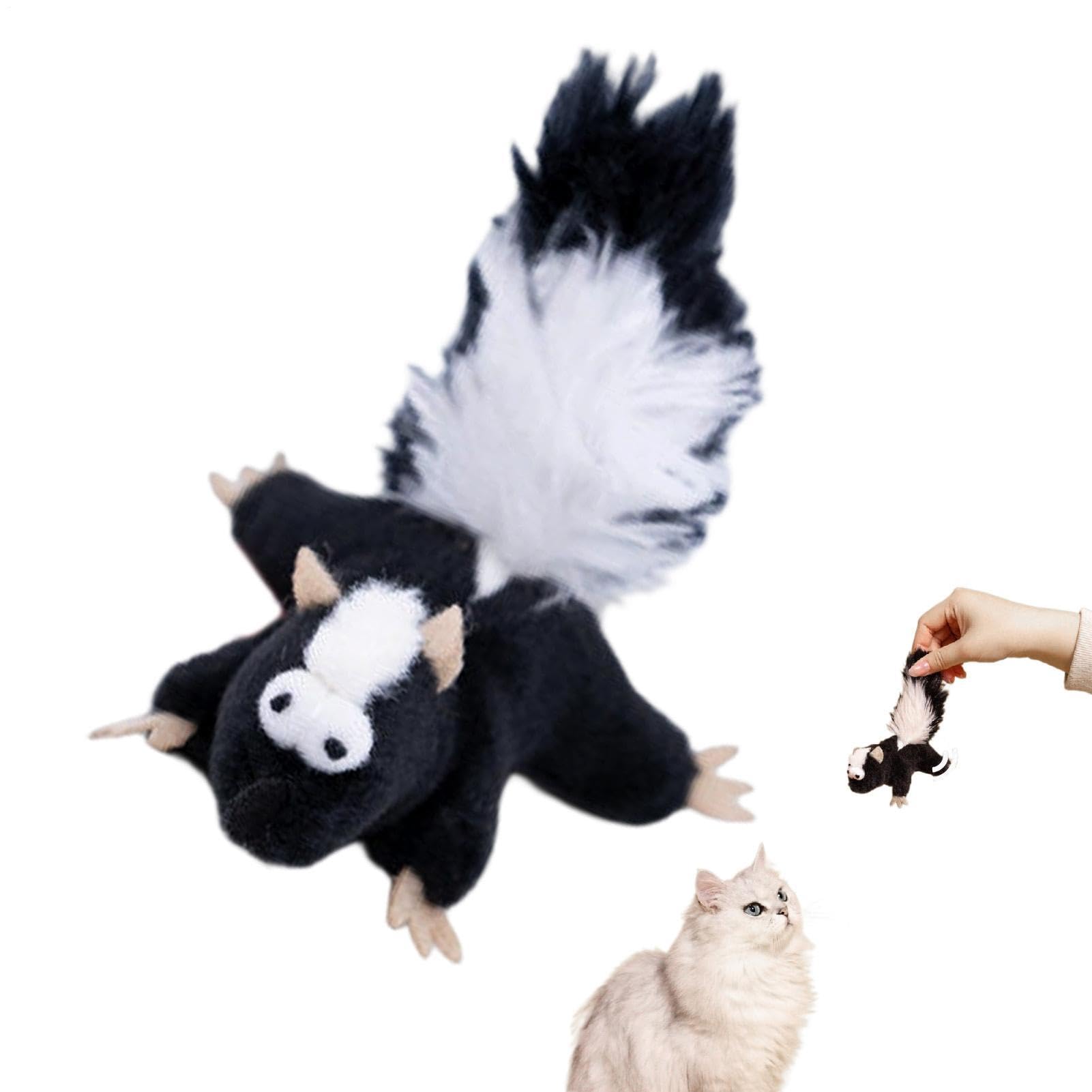 Jouet chat en peluche à couineur puzzle pour la dentition et l'éveil