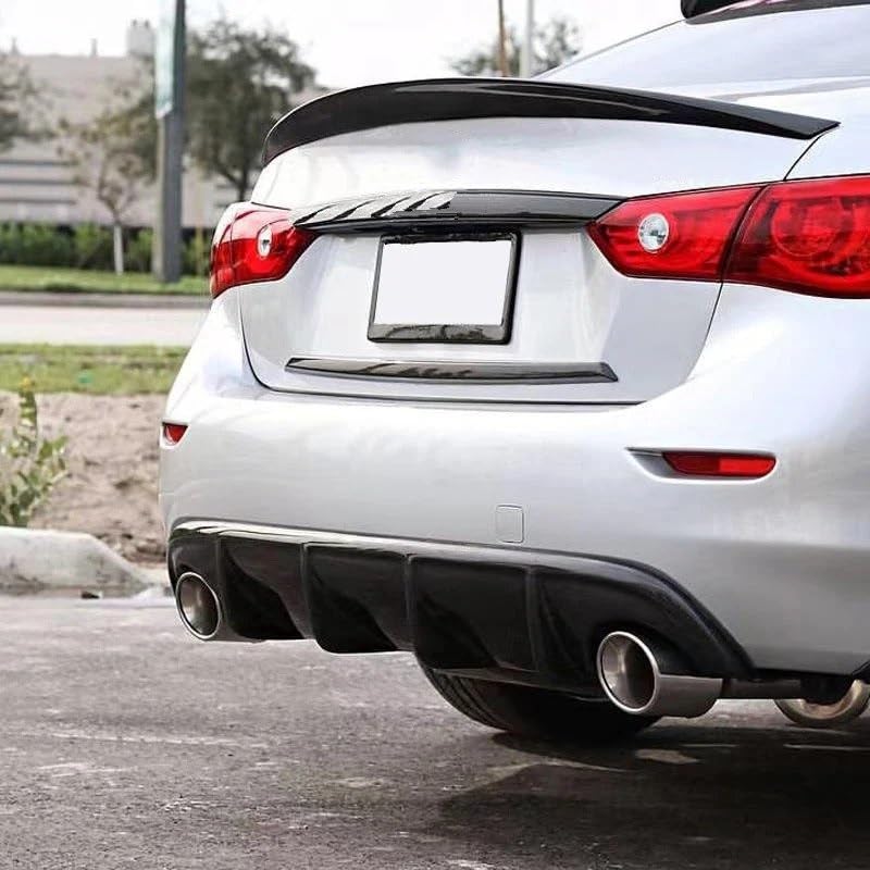 Difusor parachoques trasero coche Infiniti Q50 faldón trasero con labio deportivo 14-22 4