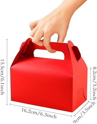 Vista 13 de Lainrrew 30 cajas de dulces a dos aguas, pequeñas cajas de regalos de fiesta de Navidad, caja de regalo de papel kraft para decoraciones de fiesta