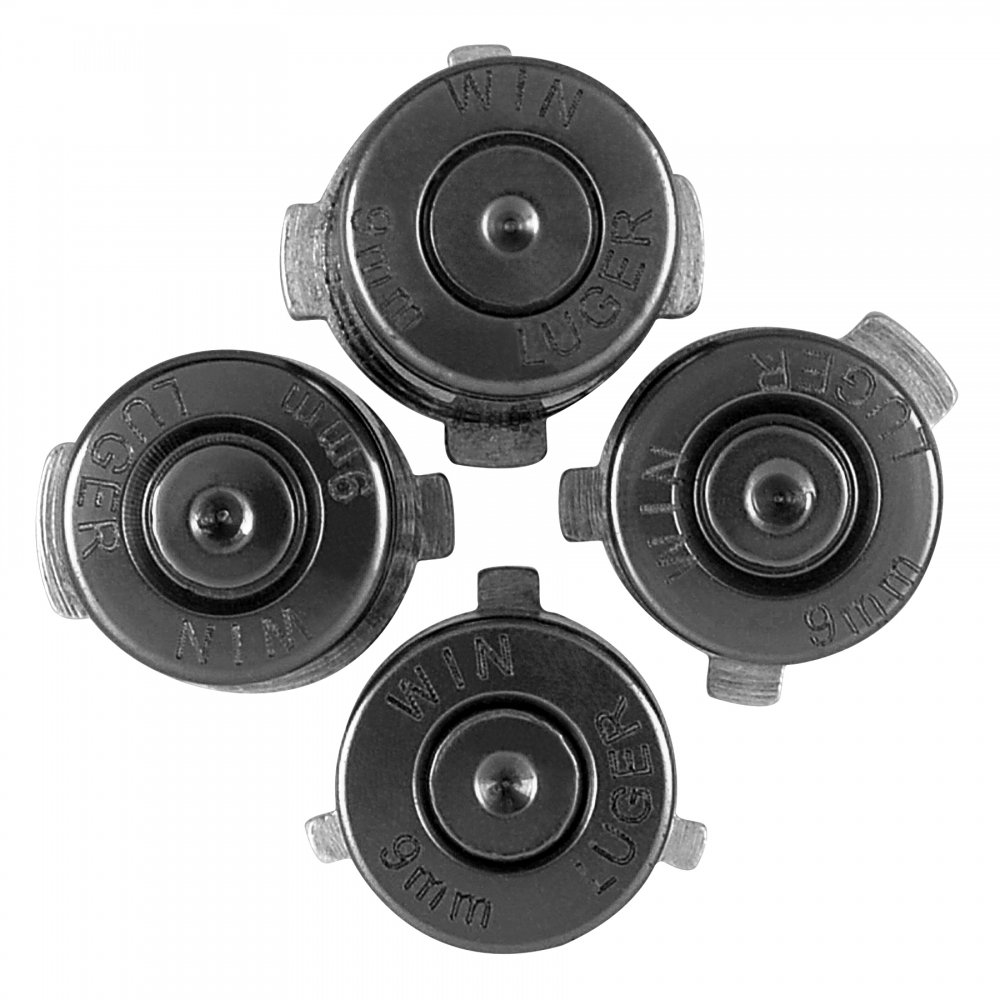 eXtremeRate Boutons ABXY de Remplacement pour Xbox One S/Xbox One X/Xbox One Elite/Xbox One Elite Series 2/Xbox One Standard, Boutons ABXY en Aluminium Noir