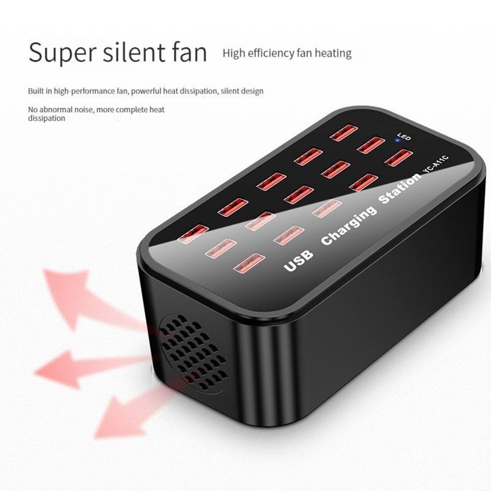 16-portowa ładowarka USB do telefonu komórkowego Wieloportowa ładowarka z gniazdem USB 100 W. Nadaje się do telefonów typu tablet
