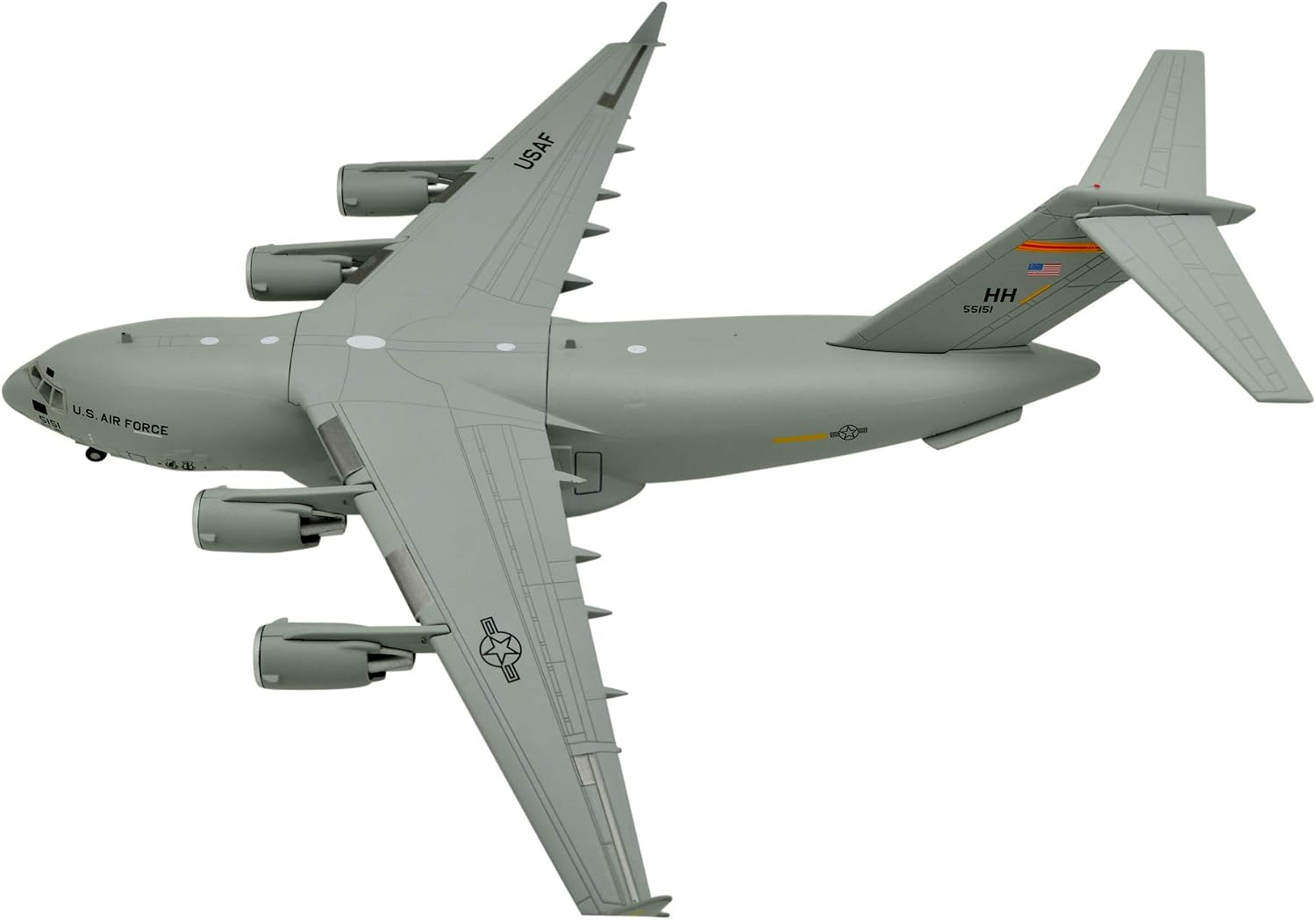 TANG DYNASTY(TM) 1:200 C-17 Globemaster III Military Transport Aircraft Metal Plane Model,US Air Force, Military Airplane Model,Diecast Plane,for Collecting and Gift