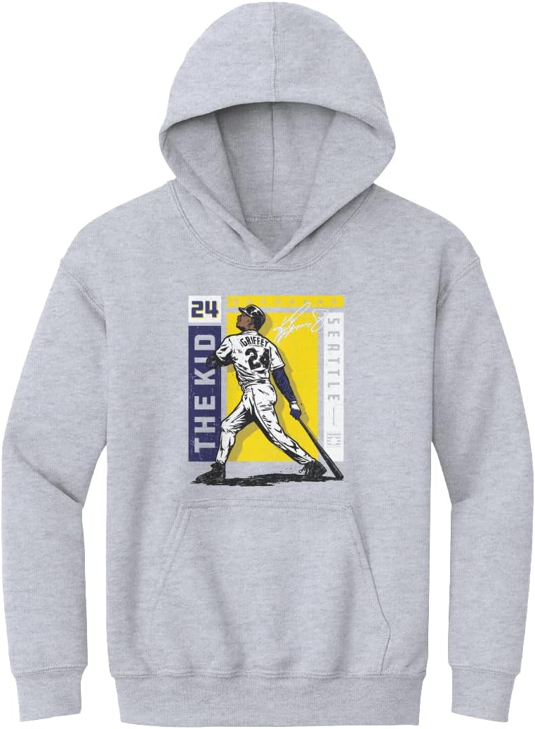 500 LEVEL Ken Griffey Jr. Kids Hoodie - Ken Griffey Jr. Seattle Card Stat