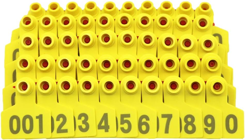 Lot De 100 Marqueurs Pour Oreilles De Bétail, Cheval, Avec Pince, 2 étiquettes