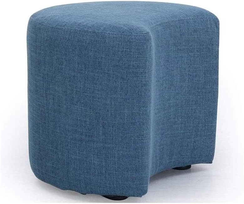 JMTLLSFD Sofa Stool, Living Room Small Stool Home Solid Wood Living Room Shoe Bench Ottoman 40×38cm (Color : Blue)