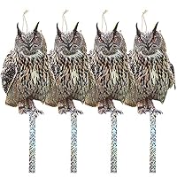 Lot De 2 Épouvantails Hiboux Anti-Pigeons - Effaroucheur Oiseaux Réfléchissant Pour Jardin