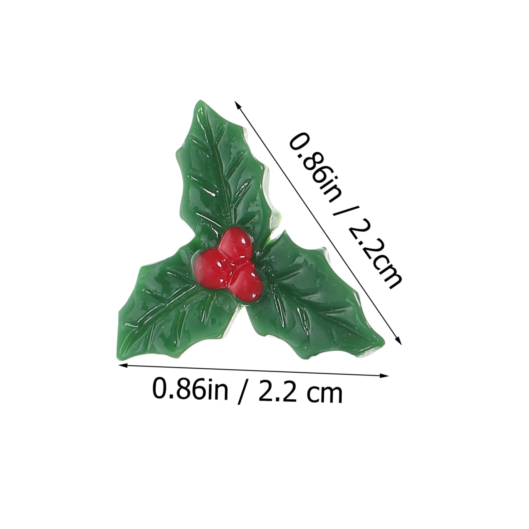 Abaodam Lot De 5 Décorations De Noël en Résine Houx Feuilles Baies Couronne De Sapin De Noël 30 Pièces X 5